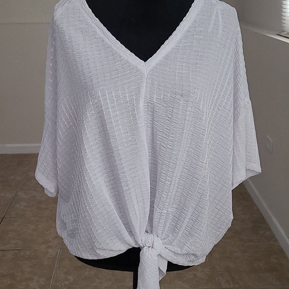 Zara front tie blouse